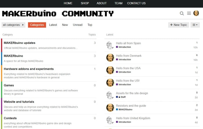 Brand new shiny MAKERbuino community forum